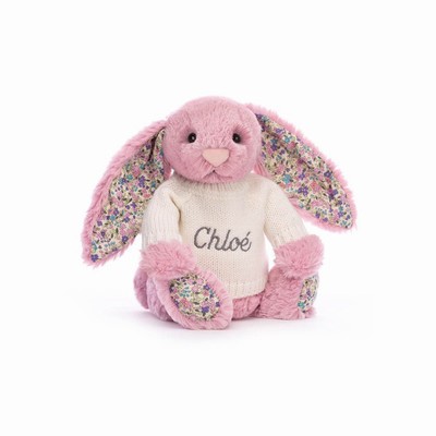 Jellycat Blossom Tulip Bunny with Cream Jumper USA | 80125JZWF